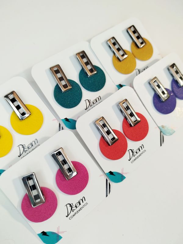 Pendientes-círculo-rayas