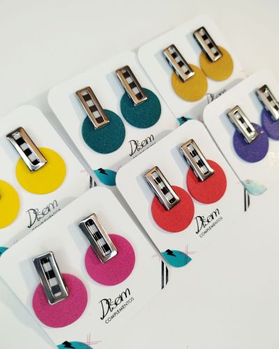 Pendientes círculo y rayas