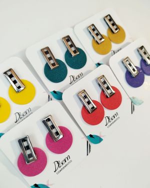 Pendientes círculo y rayas