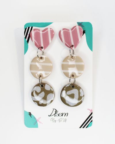 Pendientes corazón y pastel