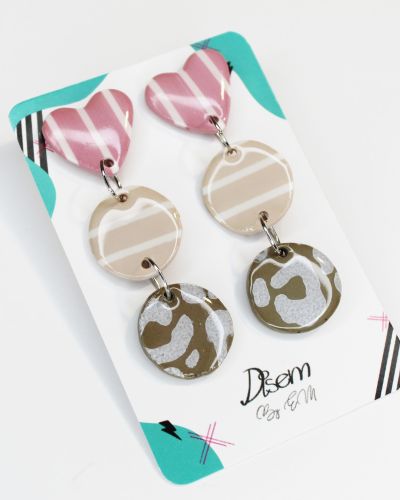 Pendientes corazón y pastel