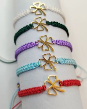 Pulseras Trebol dorado