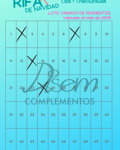 Rifa navideña de lote variado