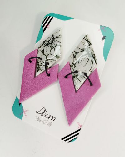 Pendientes Patagonia flores