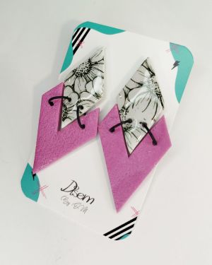 Pendientes Patagonia flores