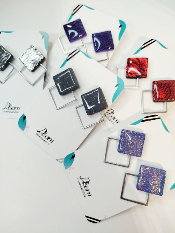 Pendientes cuadrados Chita