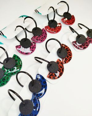 Aros medio círculo animalprint